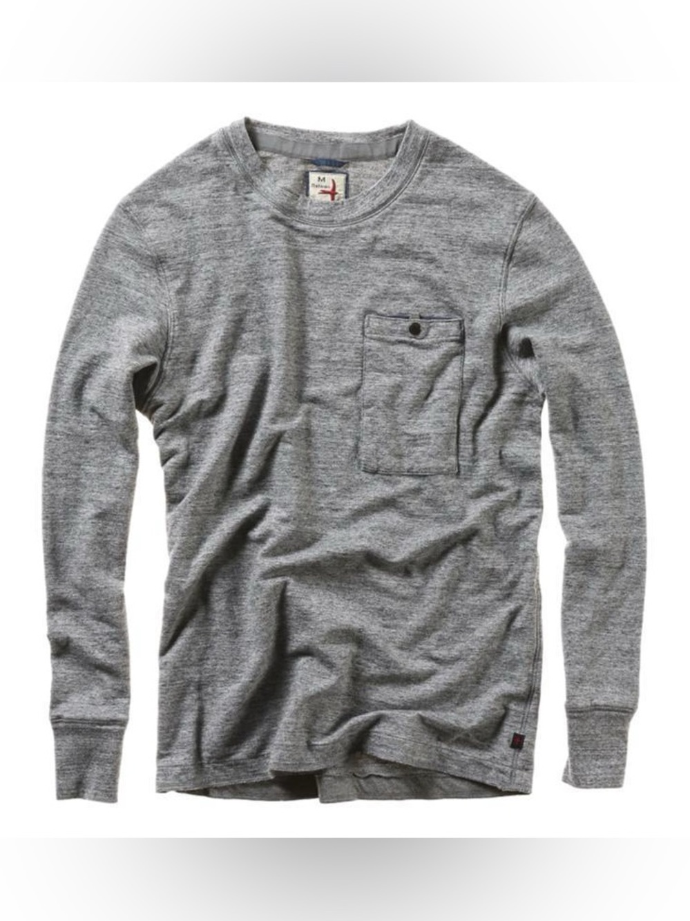 Relwen Frenchloop Crewneck Grey Marl- Men’s Large